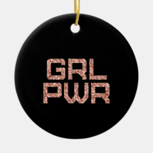 Girl Power Ceramic Ornament
