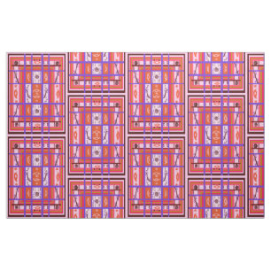 girl power curvy plaid pink fabric
