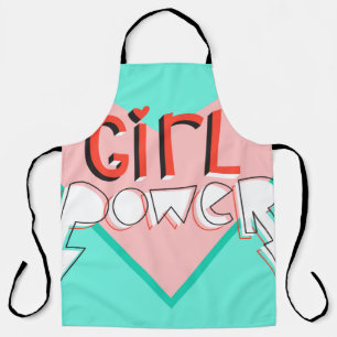 Girl power. Cute design with bright graphic slogan Apron