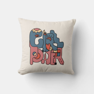 Girl Power Double Sided Throw Pillow