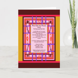 Girl Power Female Success greeting card