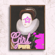 "Girl Power" Feminist Altered Art Poster