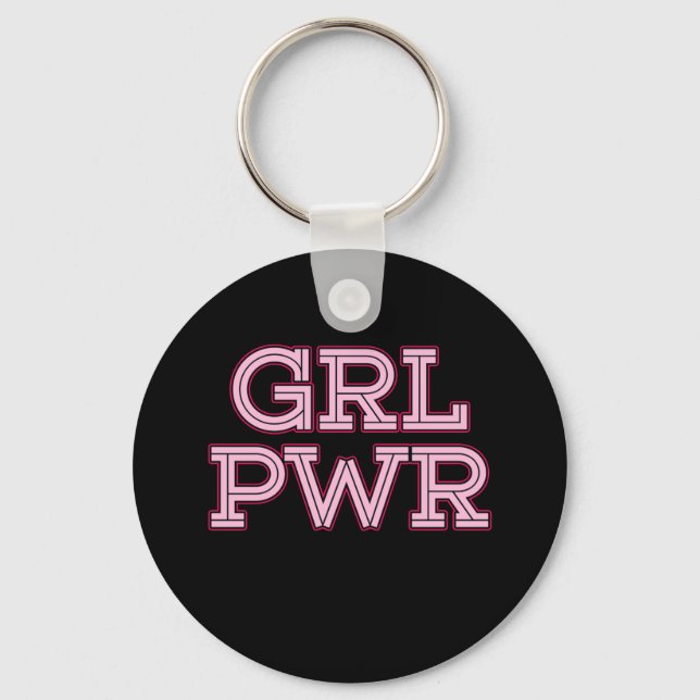 Girl Power Feminist Feminism Female Womens Right G Keychain (Front)