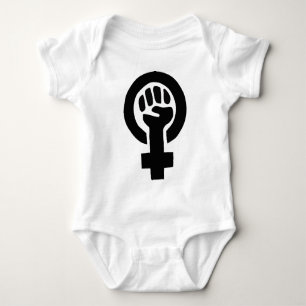 Girl Power Feminist Symbol Baby Bodysuit