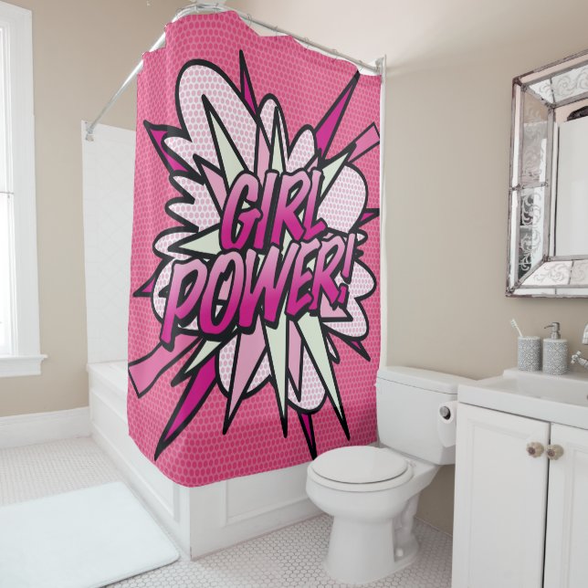 GIRL POWER Fun Retro Comic Book Pop Art Pink (In Situ)