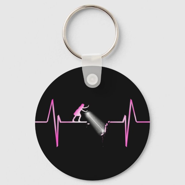 Girl Power Heartbeat Keychain (Front)