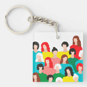 Girl power keychain