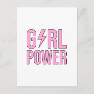 Girl Power Lightning Postcard