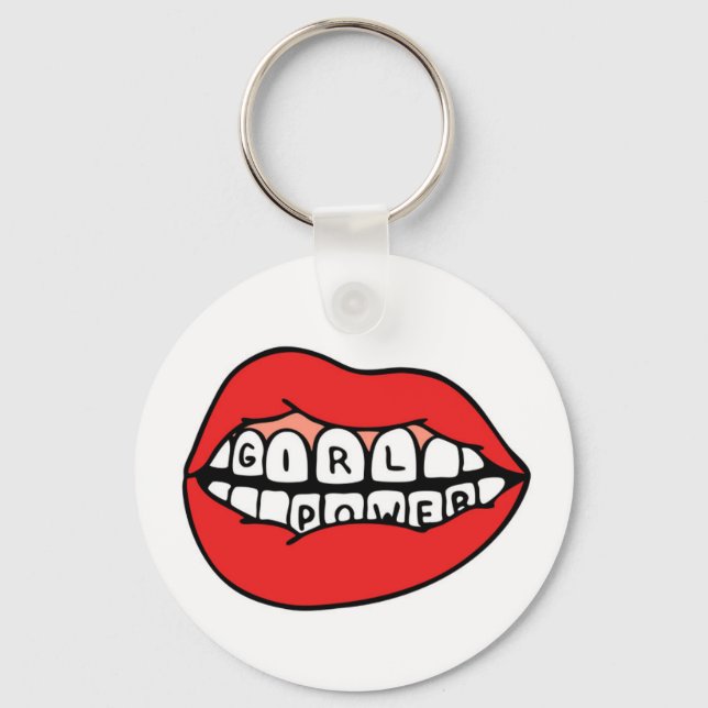 Girl Power Lips Keychain (Front)