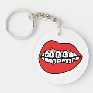 Girl Power Lips Keychain