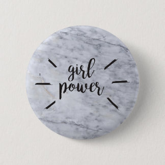 Girl Power Marble 2 Inch Round Button