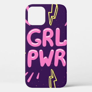 Girl power movement slogan seamless pattern iPhone 12 case