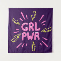 Girl power movement slogan seamless pattern