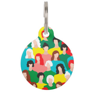 Girl power pet tag