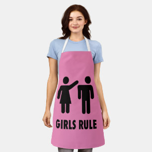 GIRL POWER PINK GIRLS KITCHEN APRON