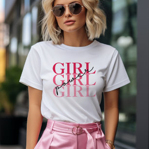 Girl Power Pink Modern Feminist Tri-Blend Shirt