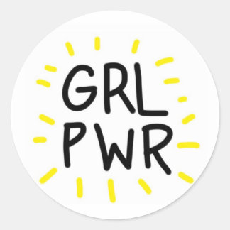 Girl Power Round Sticker