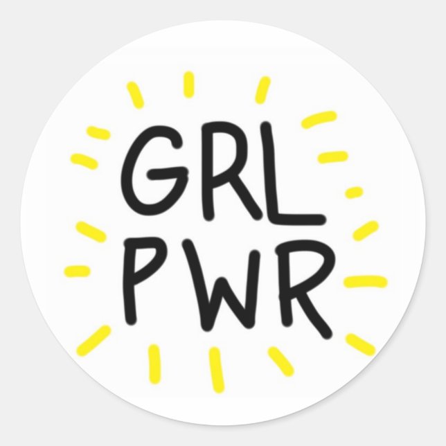Girl Power Round Sticker (Front)