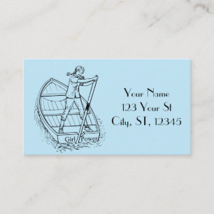 Girl Power Sculling Boat Thunder_Cove Business Card