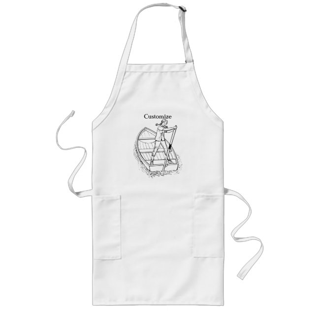 Girl Power Sculling Boat Thunder_Cove Long Apron (Front)