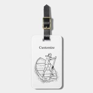 Girl Power Sculling Boat Thunder_Cove  Luggage Tag