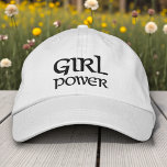 Girl Power Simple Modern Typography Custom Embroidered Hat<br><div class="desc">Girl Power Simple Modern Typography Custom Embroidered Baseball Cap features the simple modern embroidered text "Girl Power". Perfect as a gift for your best friend,  cousin,  sister,  mom and more. Created by Evco Studio www.zazzle.com/store/evcostudio</div>