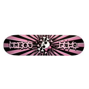Girl Power Skull Skateboard