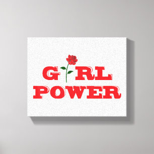 Girl Power T-Shirt - Awesome Women Female Feminist Canvas Print