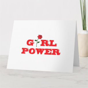 Girl Power T-Shirt - Awesome Women Female Feminist Card