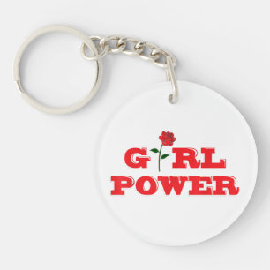 Girl Power T-Shirt - Awesome Women Female Feminist Keychain