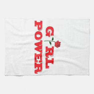 Girl Power T-Shirt - Awesome Women Female Feminist Kitchen Towel