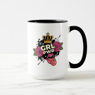 Girl Power Tattoo Style Mug