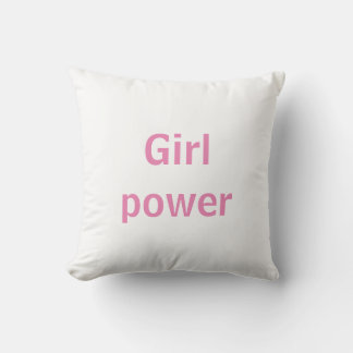 girl power throw pillow