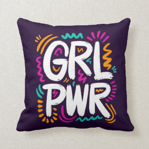 Girl Power Throw Pillow
