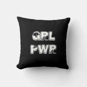 Girl power - throw pillow