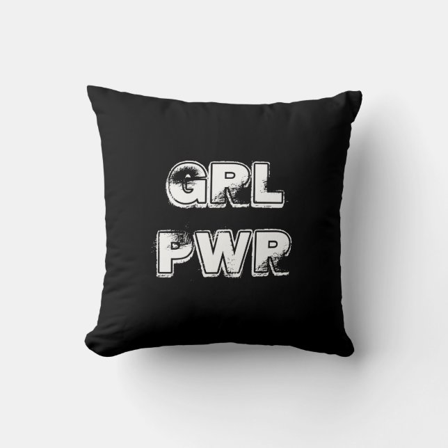 Girl power - throw pillow (Front)