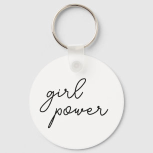 Girl Power Vibes   Cute Feminist Keychain Design