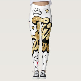 Girl Power: Vintage Feminist Glitter. Leggings