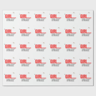 Girl Pray T-Shirt Faith Based Christian Shirt fo Wrapping Paper