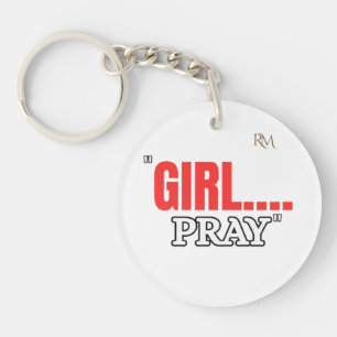 Girl Pray T-Shirt Faith Based Christian Shirt Keychain