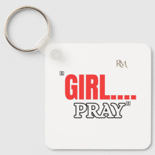 Girl Pray T-Shirt Faith Based Christian Shirt Keychain