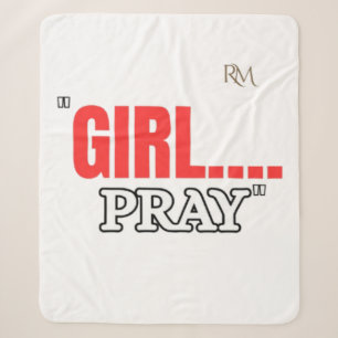 Girl Pray T-Shirt   Faith Based Christian Shirt  Sherpa Blanket