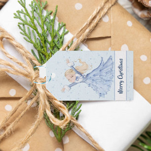 Girl Princess Enchanted Snowflakes Gift Tags