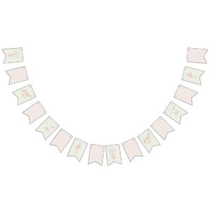 Girl Princess Fairytale Ballerina Sage Cream Party Bunting Flags