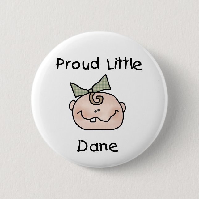 Girl Proud Danish Baby 2 Inch Round Button (Front)