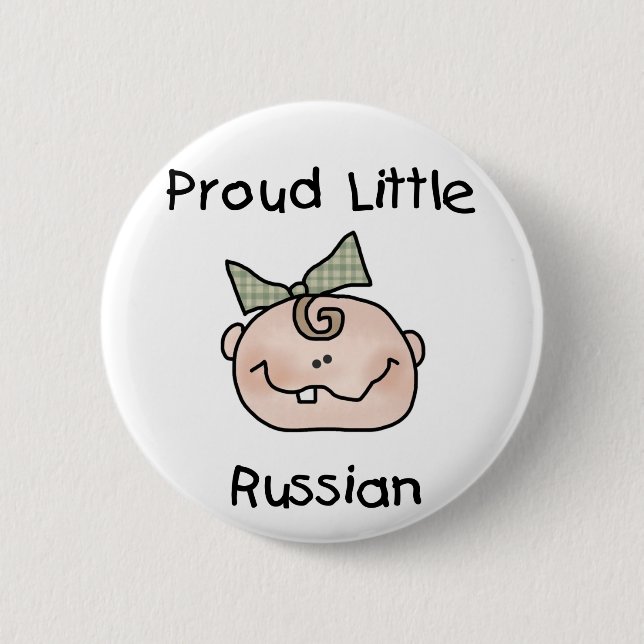 Girl Proud Little Russian 2 Inch Round Button (Front)