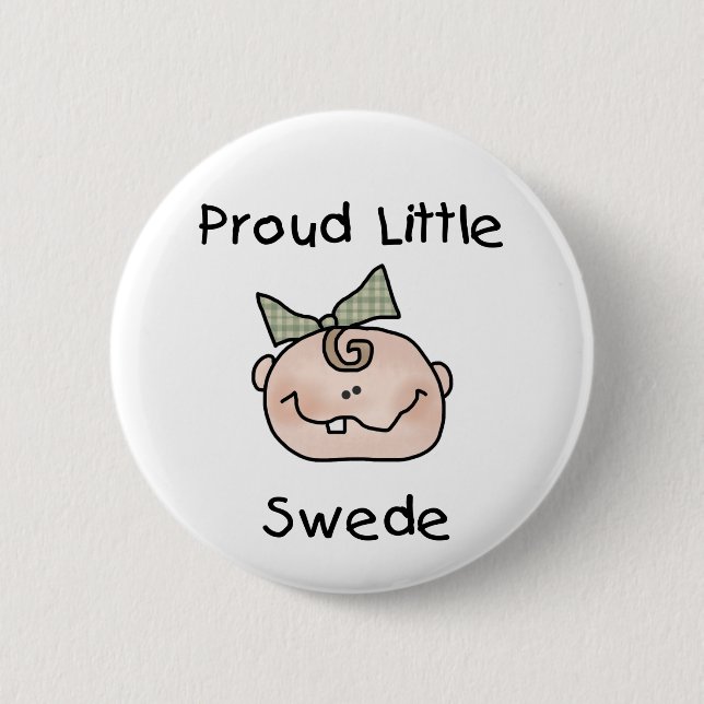 Girl Proud Swedish Baby 2 Inch Round Button (Front)