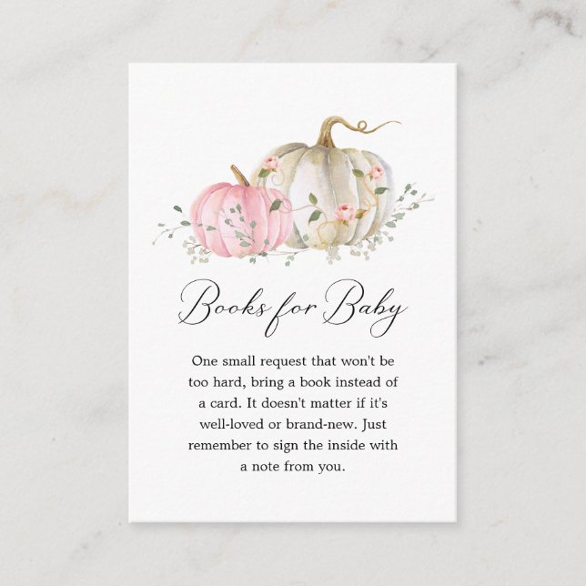 Girl Pumpkin Books for Baby Enclosure Card (Front)