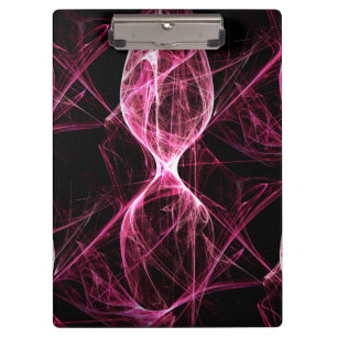 Girl Punk Rock Pink Energy Waves Clipboard