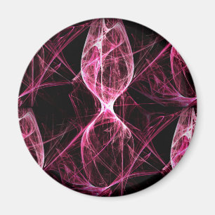 Girl Punk Rock Pink Energy Waves Magnet